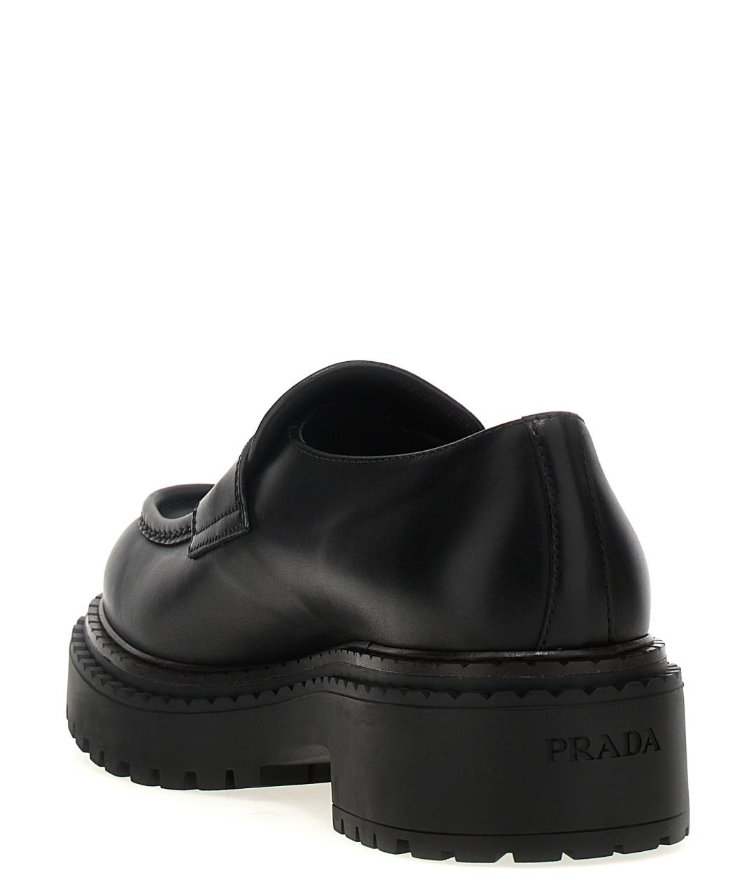 PRADA Черные кожаные лоферы, фото 3