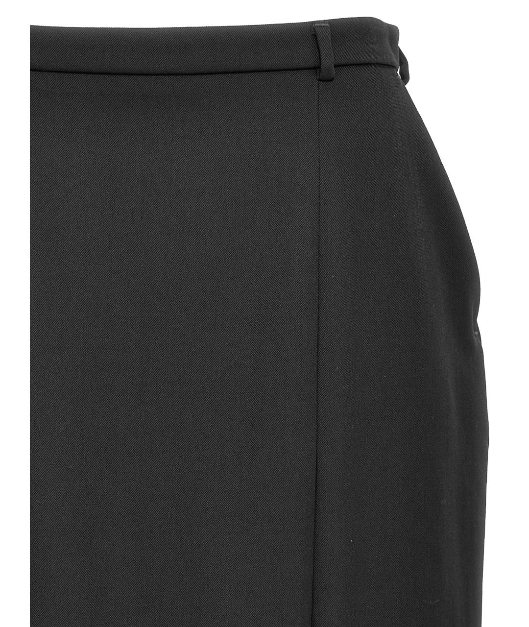 DOLCE&GABBANA Черная шерстяная юбка миди, фото 3