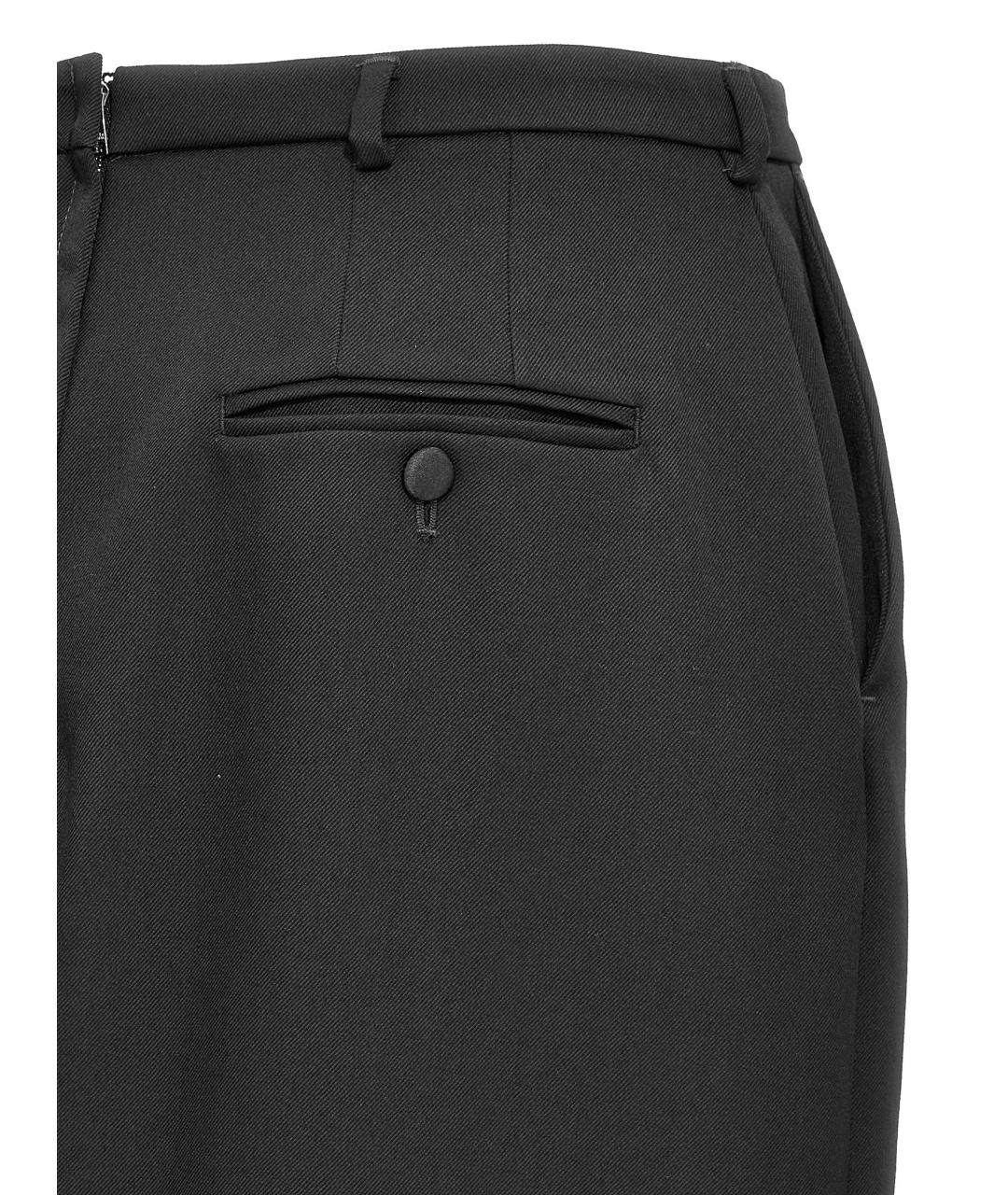 DOLCE&GABBANA Черная шерстяная юбка миди, фото 4