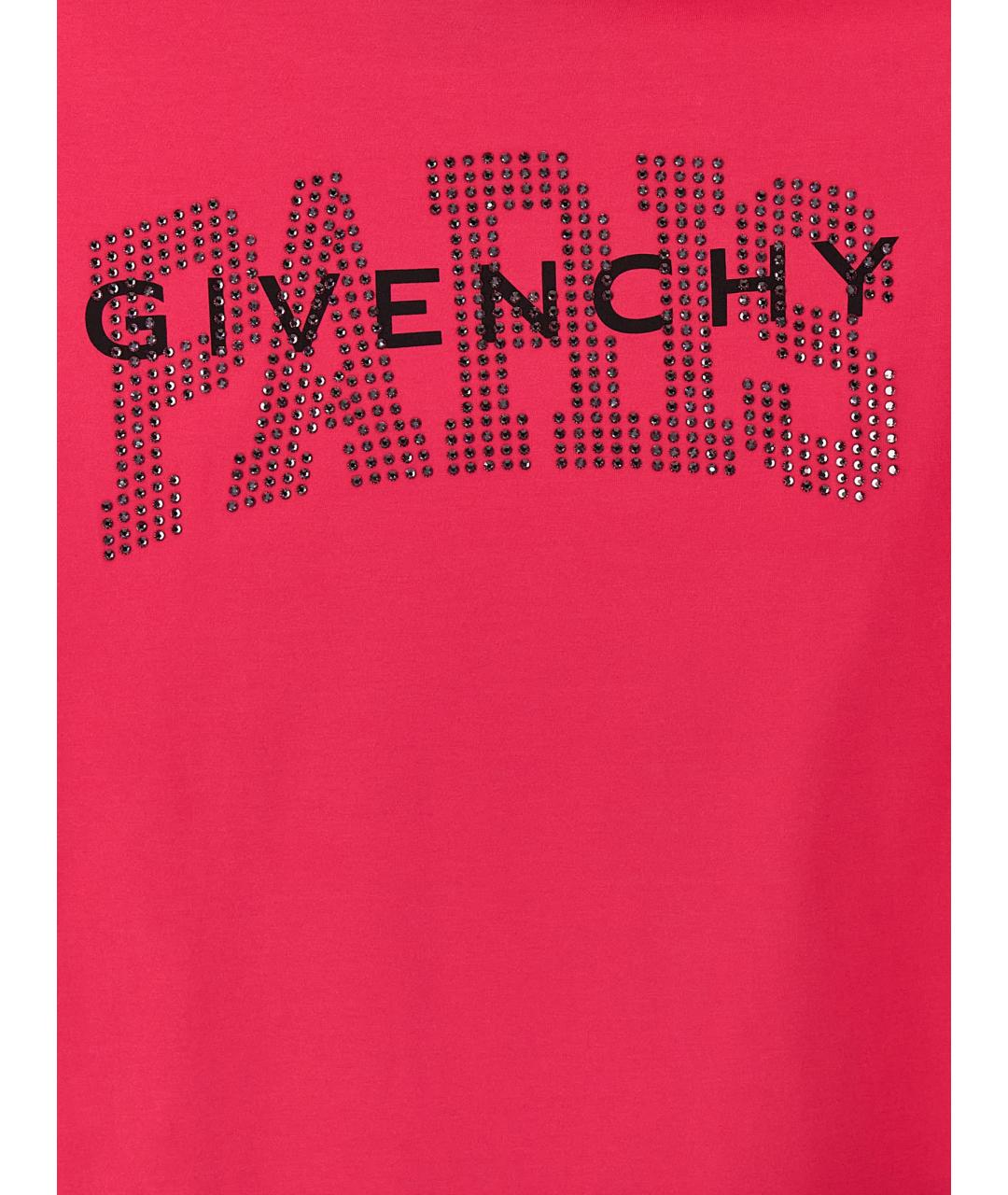 GIVENCHY Фуксия хлопковая футболка, фото 4