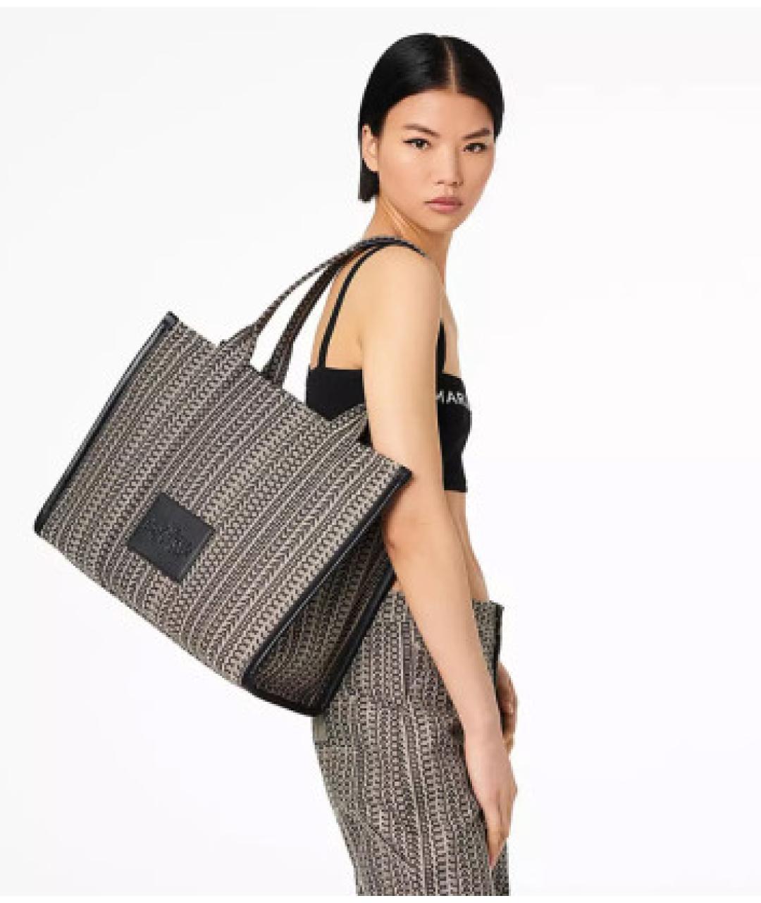 MARC JACOBS Серая хлопковая сумка тоут, фото 5