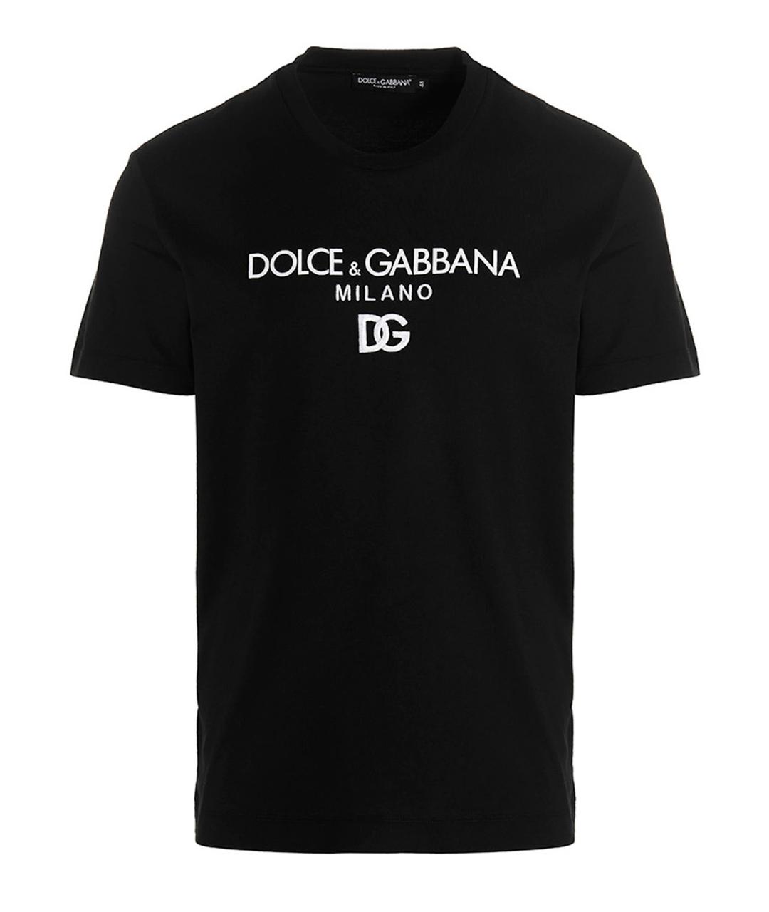 DOLCE&GABBANA Черная хлопковая футболка, фото 1