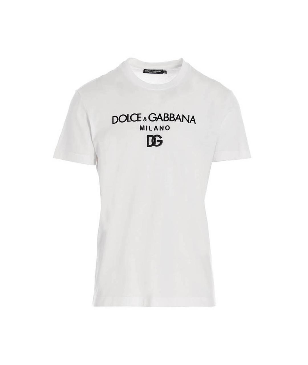 DOLCE&GABBANA Белая хлопковая футболка, фото 1