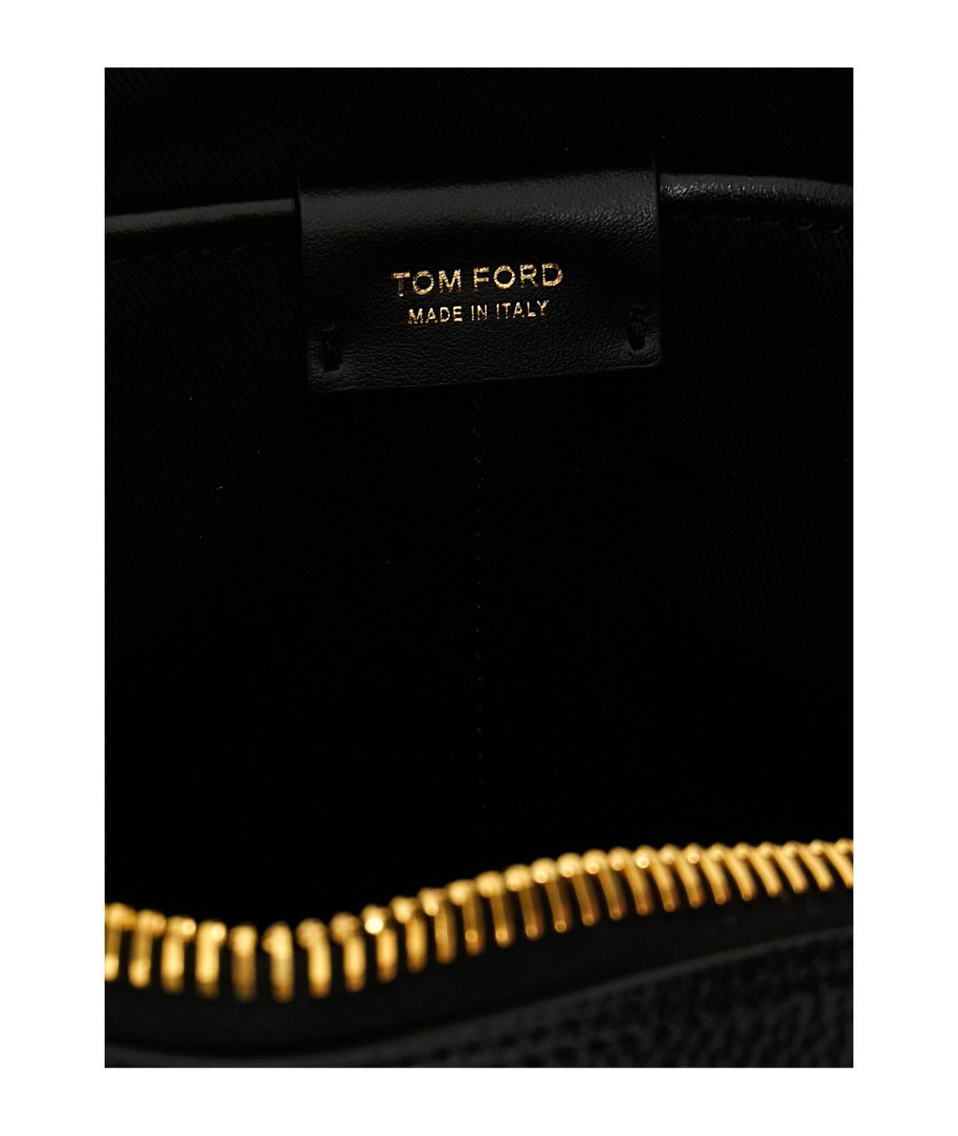 TOM FORD Черная кожаная барсетка, фото 4