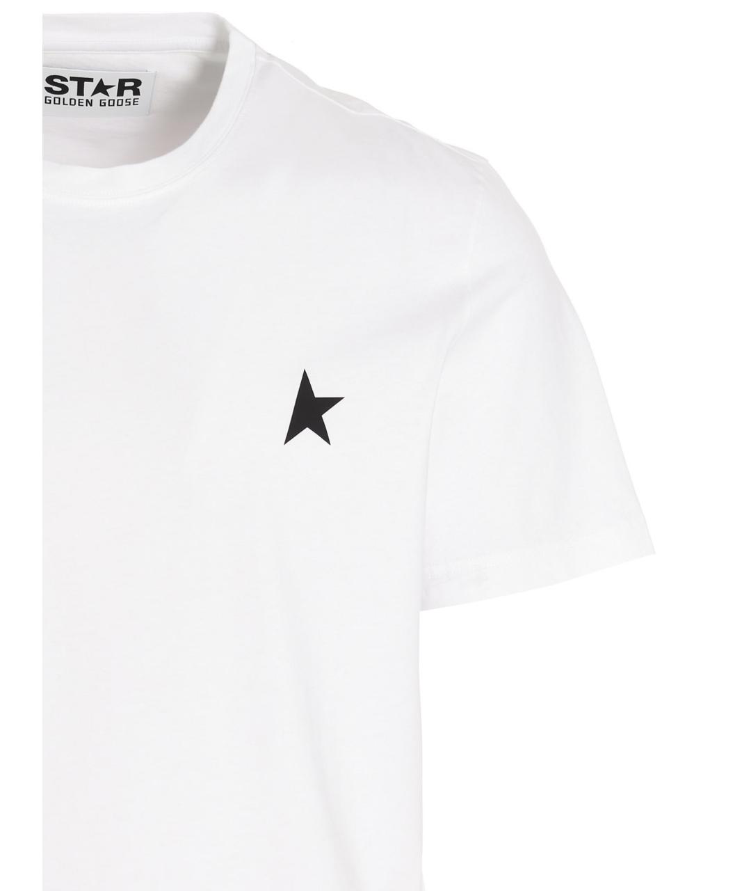 GOLDEN GOOSE DELUXE BRAND Белая хлопковая футболка, фото 3