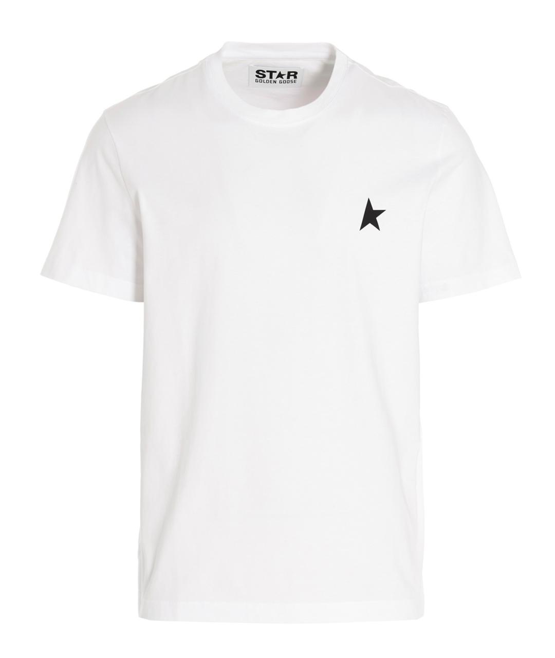 GOLDEN GOOSE DELUXE BRAND Белая хлопковая футболка, фото 1
