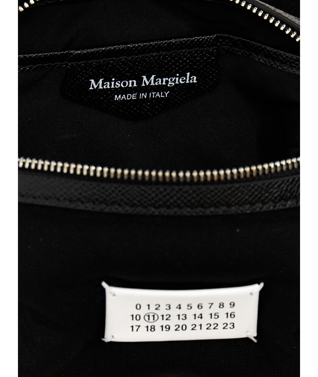 MAISON MARGIELA Черная синтетическая поясная сумка, фото 4