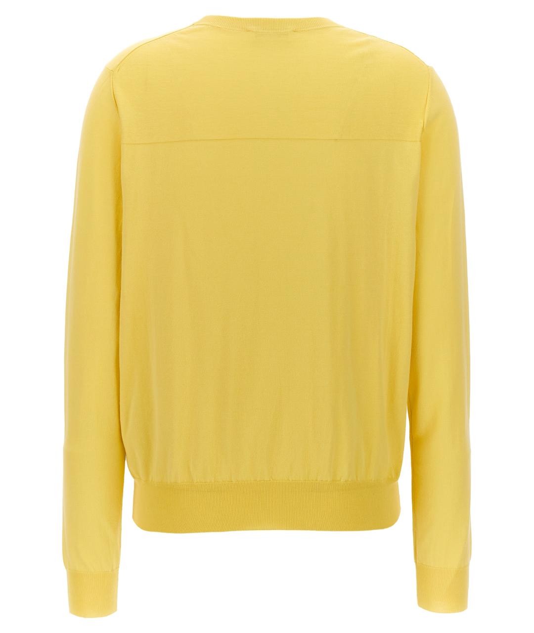 JIL SANDER Желтый хлопковый джемпер / свитер, фото 2