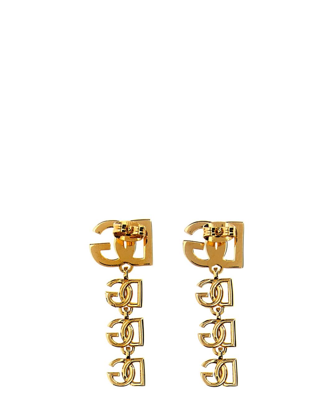 DOLCE&GABBANA Золотые металлические серьги, фото 2