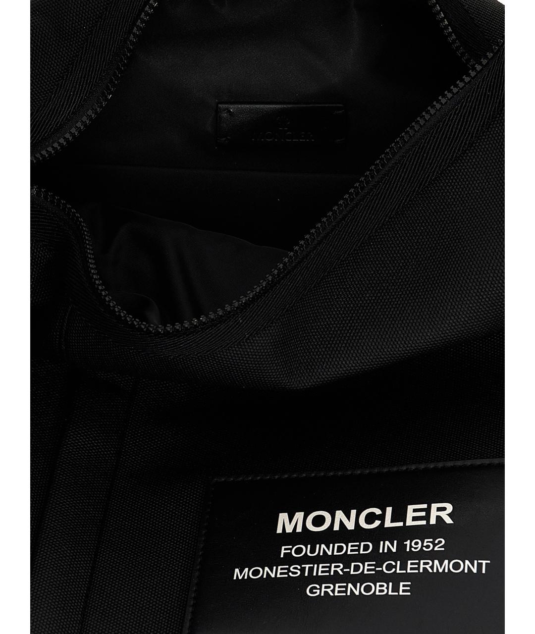 MONCLER Черный синтетический рюкзак, фото 4