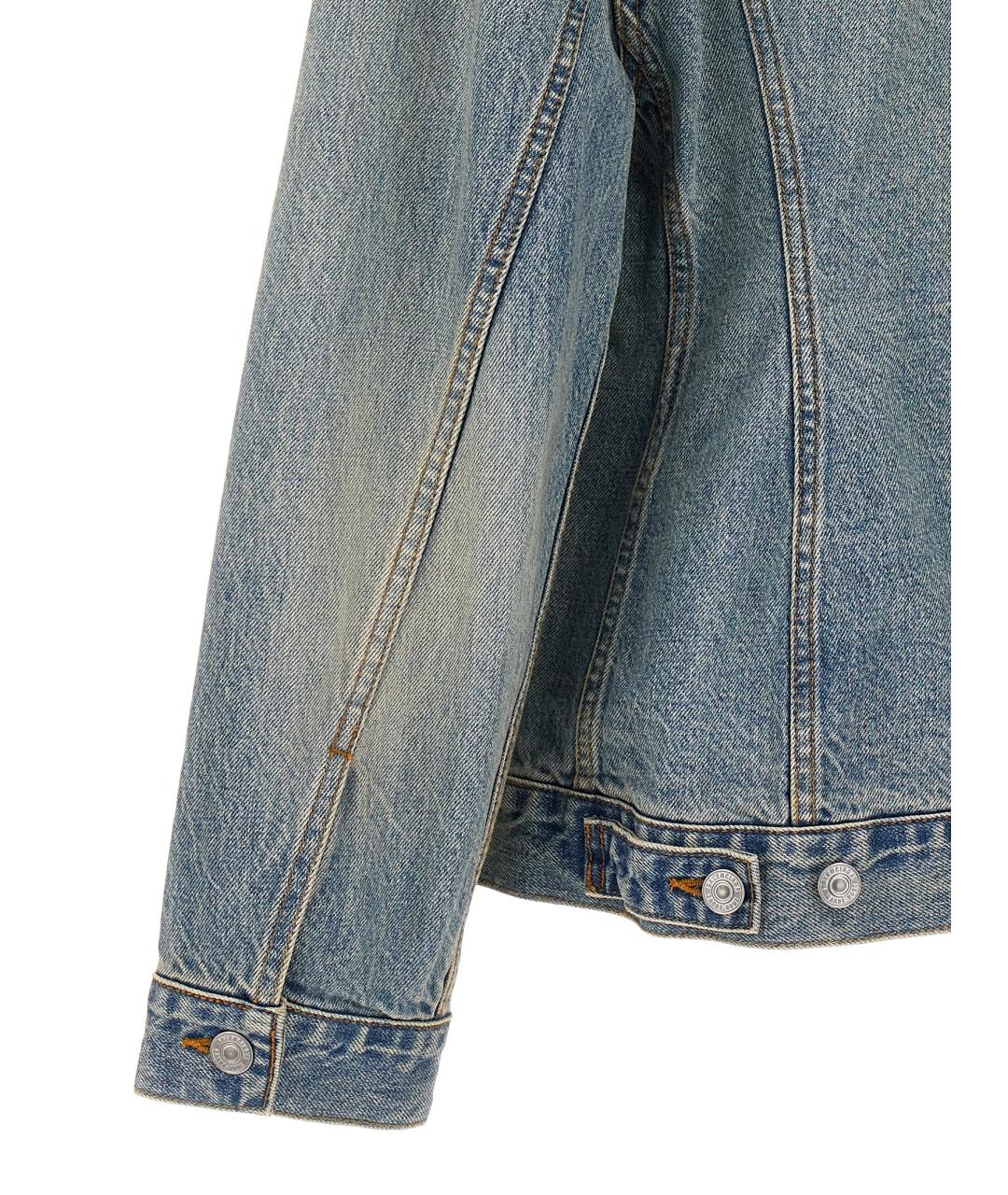 BALENCIAGA Голубая хлопковая куртка, фото 4