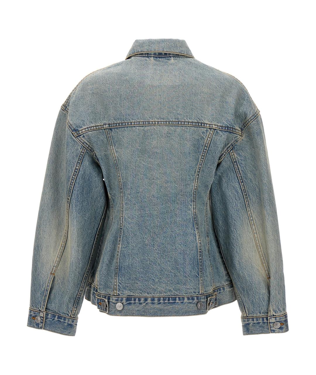 BALENCIAGA Голубая хлопковая куртка, фото 2
