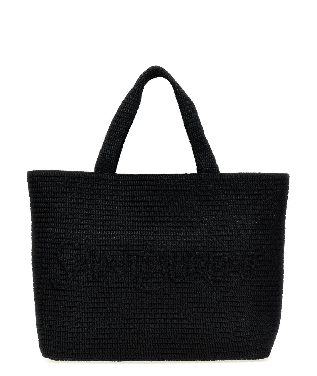 SAINT LAURENT Черная сумка тоут, фото 1
