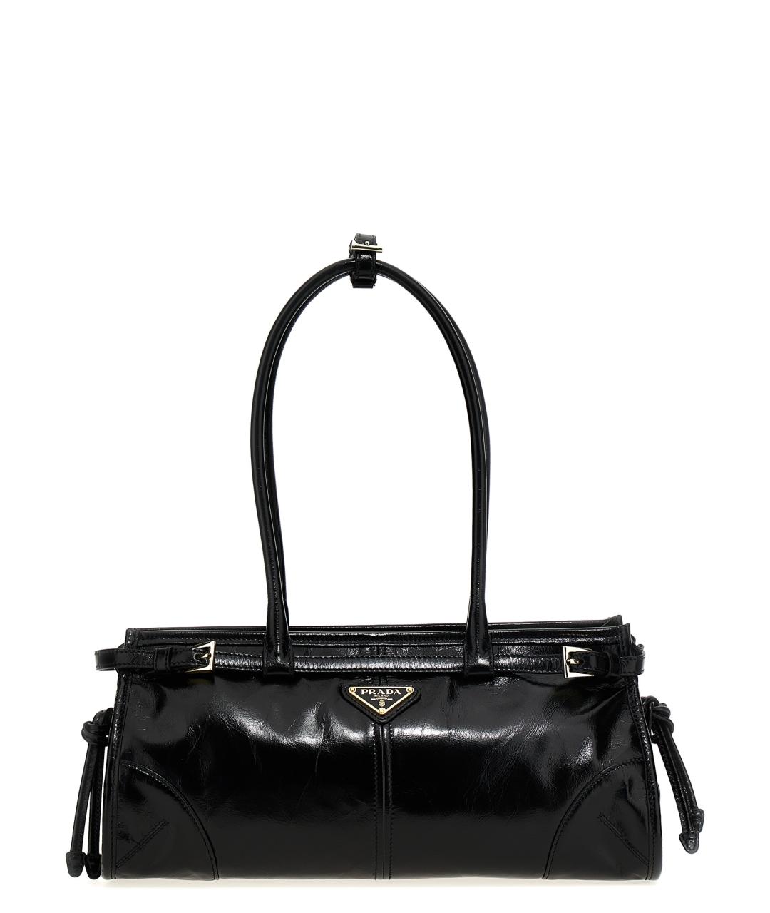 PRADA Черная кожаная сумка тоут, фото 1