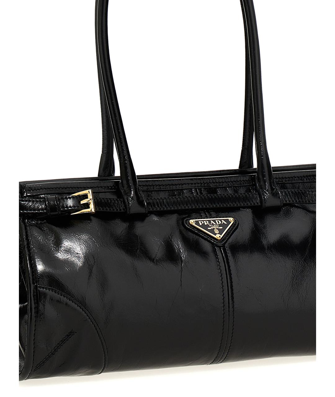 PRADA Черная кожаная сумка тоут, фото 3
