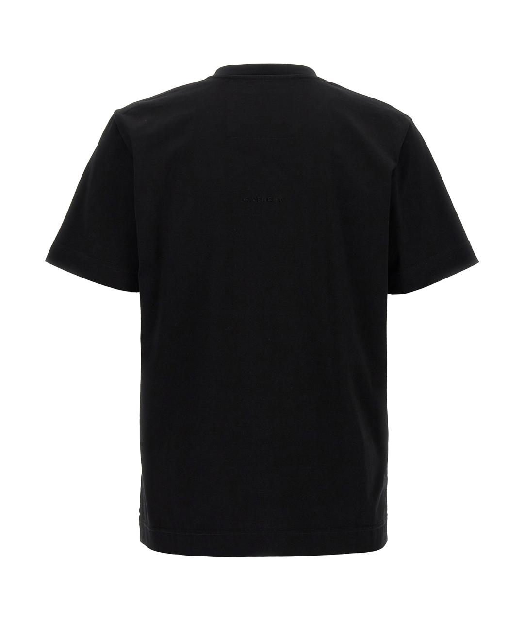 GIVENCHY Черная хлопковая футболка, фото 2