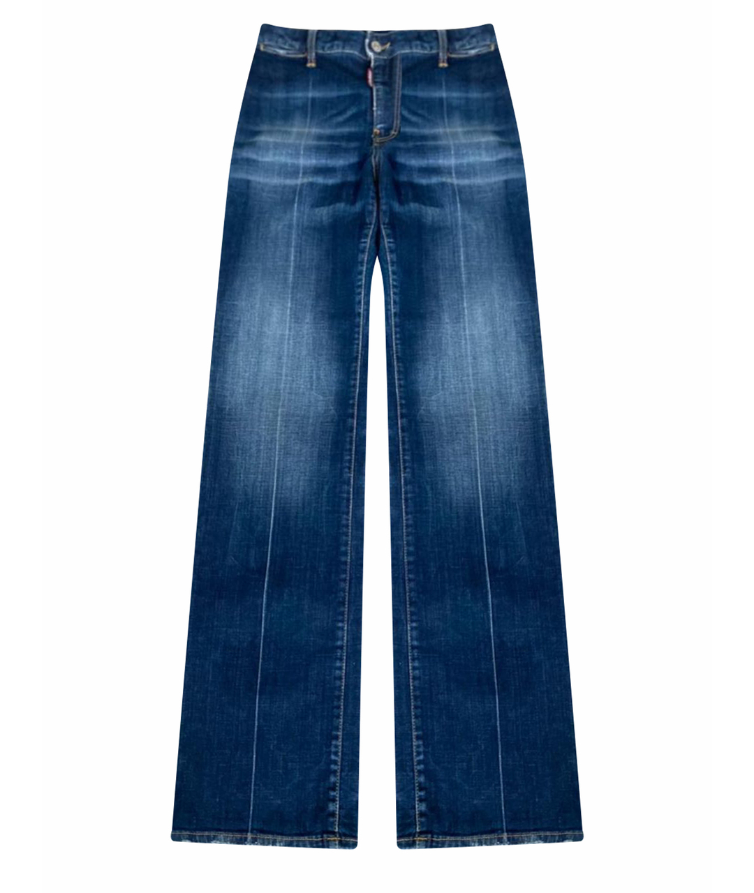 DSQUARED2 Синие хлопко-эластановые джинсы клеш, фото 1