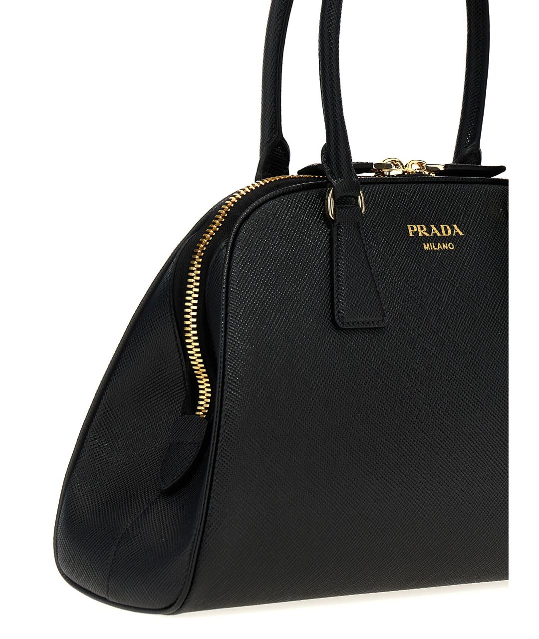 PRADA Черная кожаная сумка тоут, фото 3