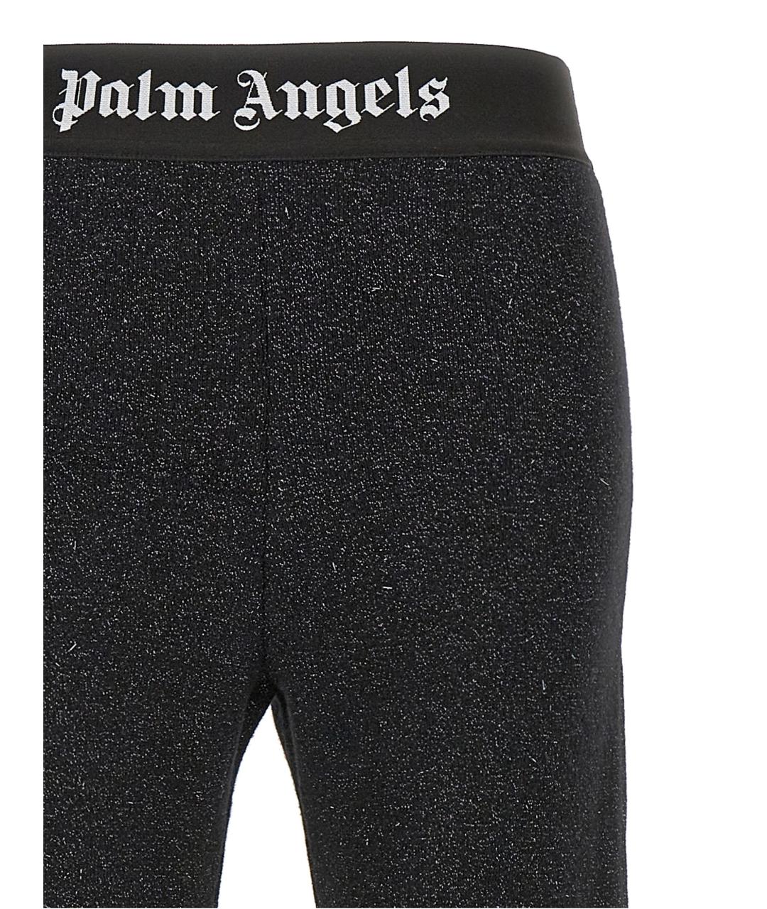 PALM ANGELS Черные вискозные брюки широкие, фото 3