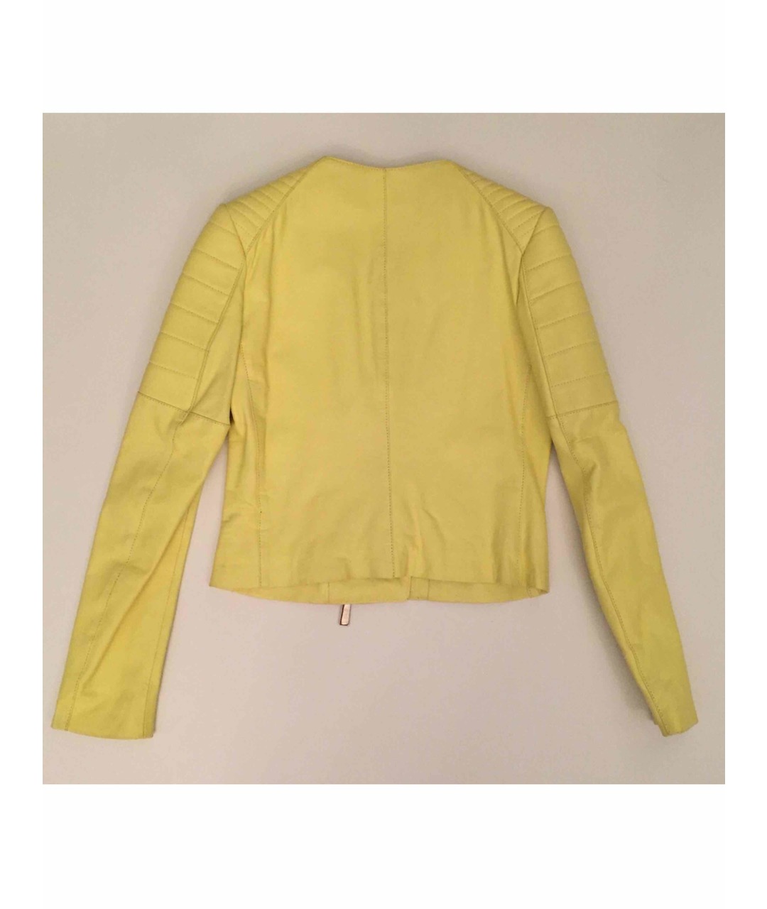 PINKO Желтая кожаная куртка, фото 2