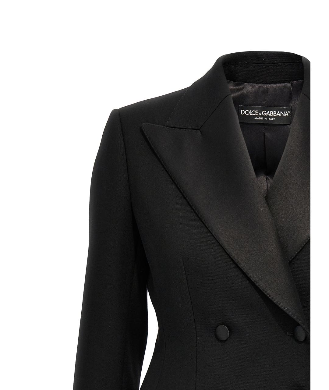 DOLCE&GABBANA Черный шерстяной жакет/пиджак, фото 3