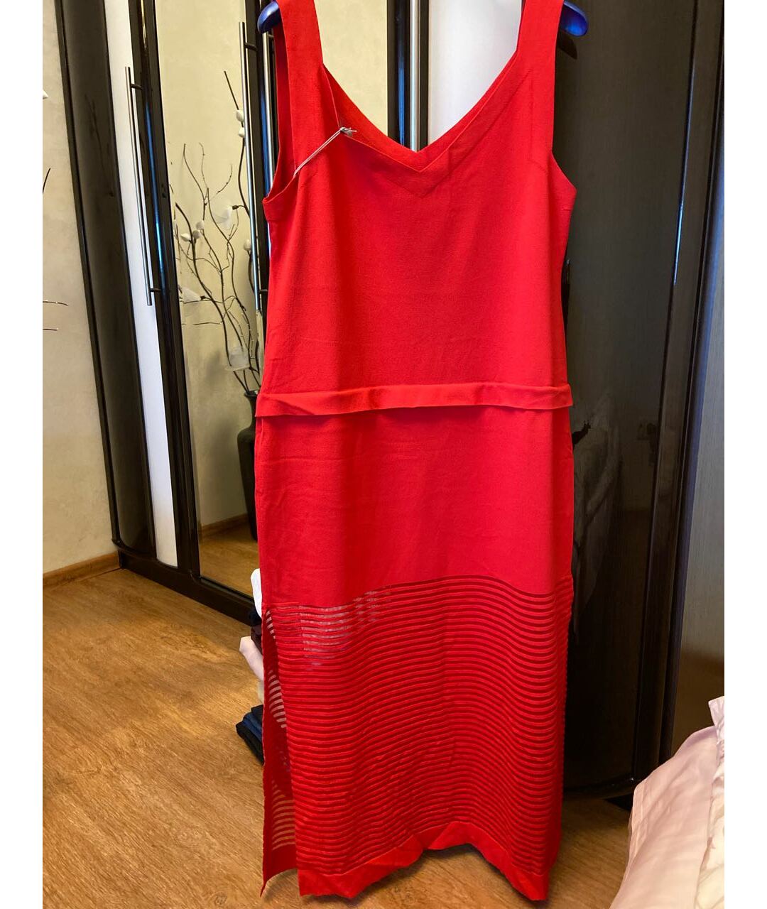 D.EXTERIOR Красное вискозное повседневное платье, фото 2