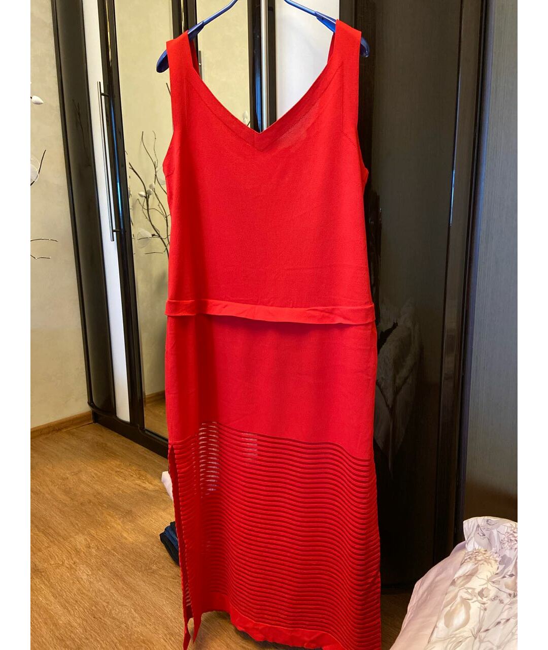 D.EXTERIOR Красное вискозное повседневное платье, фото 5