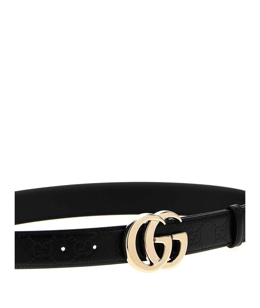 GUCCI Черный кожаный ремень, фото 3