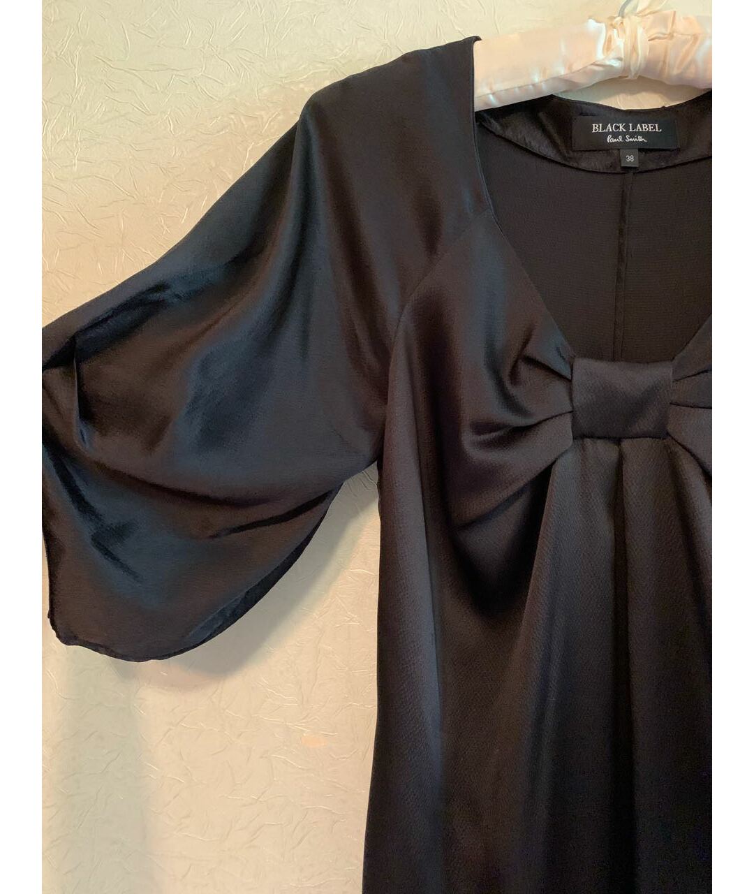 PAUL SMITH BLACK LABEL Черное шелковое коктейльное платье, фото 3