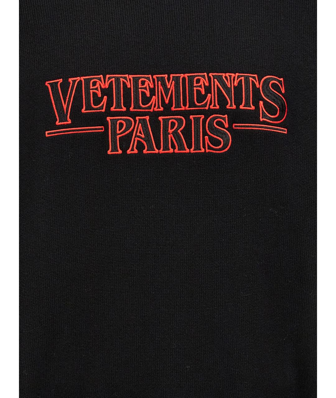 VETEMENTS Черный шерстяной джемпер / свитер, фото 4