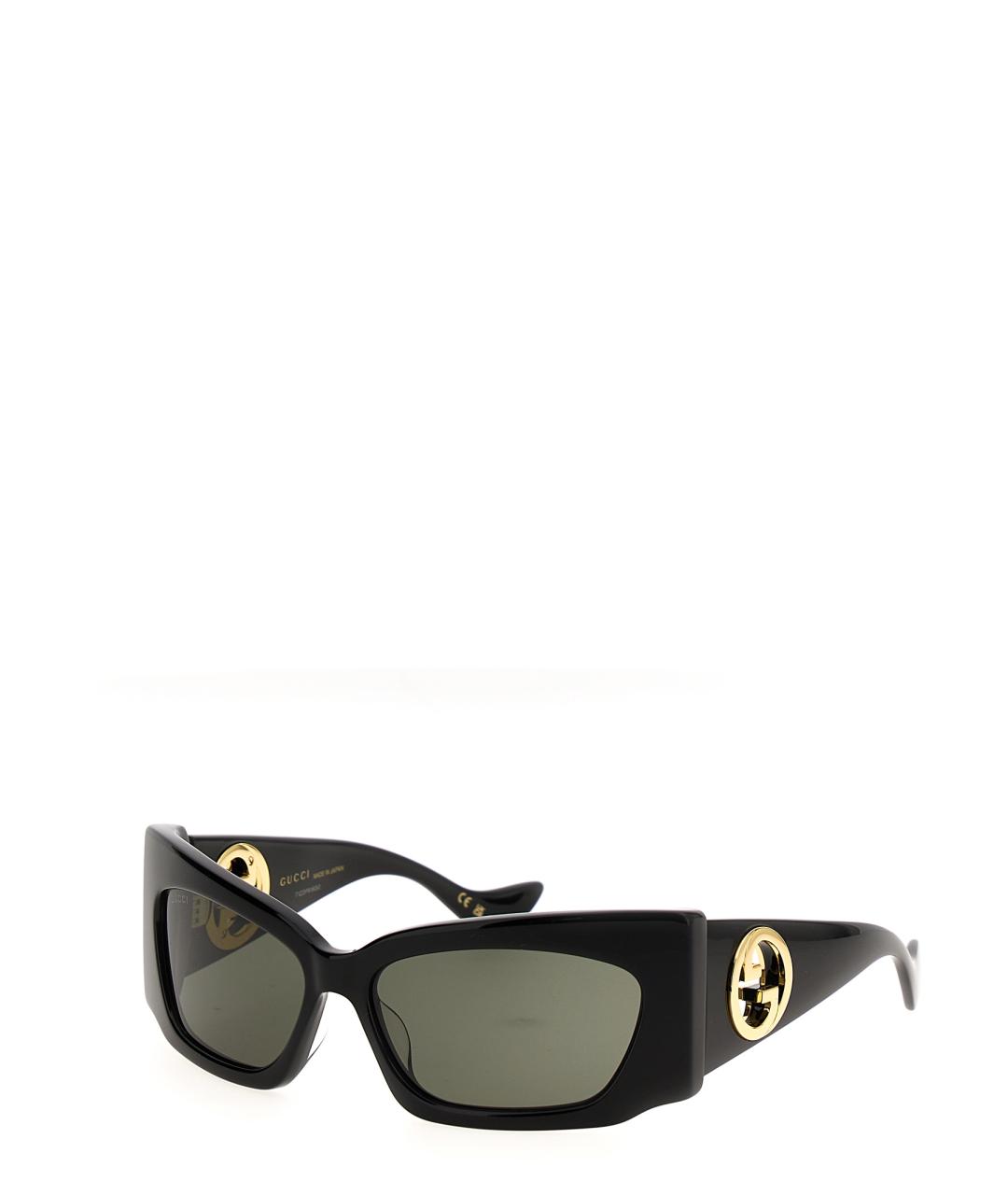 GUCCI Черные пластиковые солнцезащитные очки, фото 3