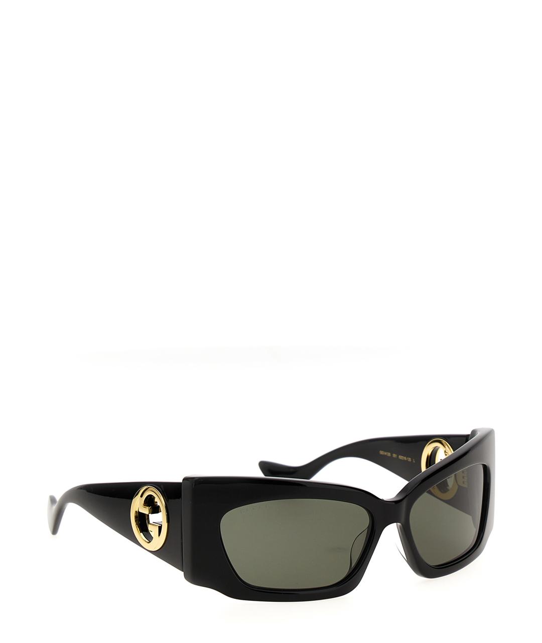 GUCCI Черные пластиковые солнцезащитные очки, фото 2