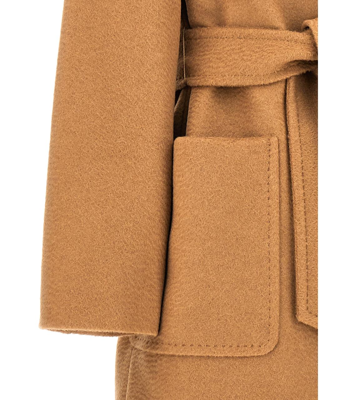 MAX MARA Бежевое шерстяное пальто, фото 4