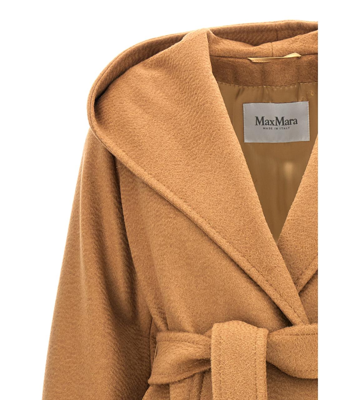 MAX MARA Бежевое шерстяное пальто, фото 3