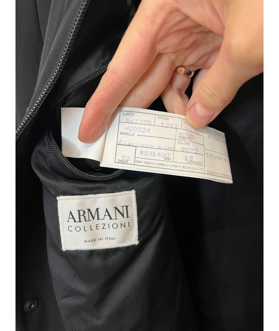 ARMANI COLLEZIONI Черная куртка, фото 4