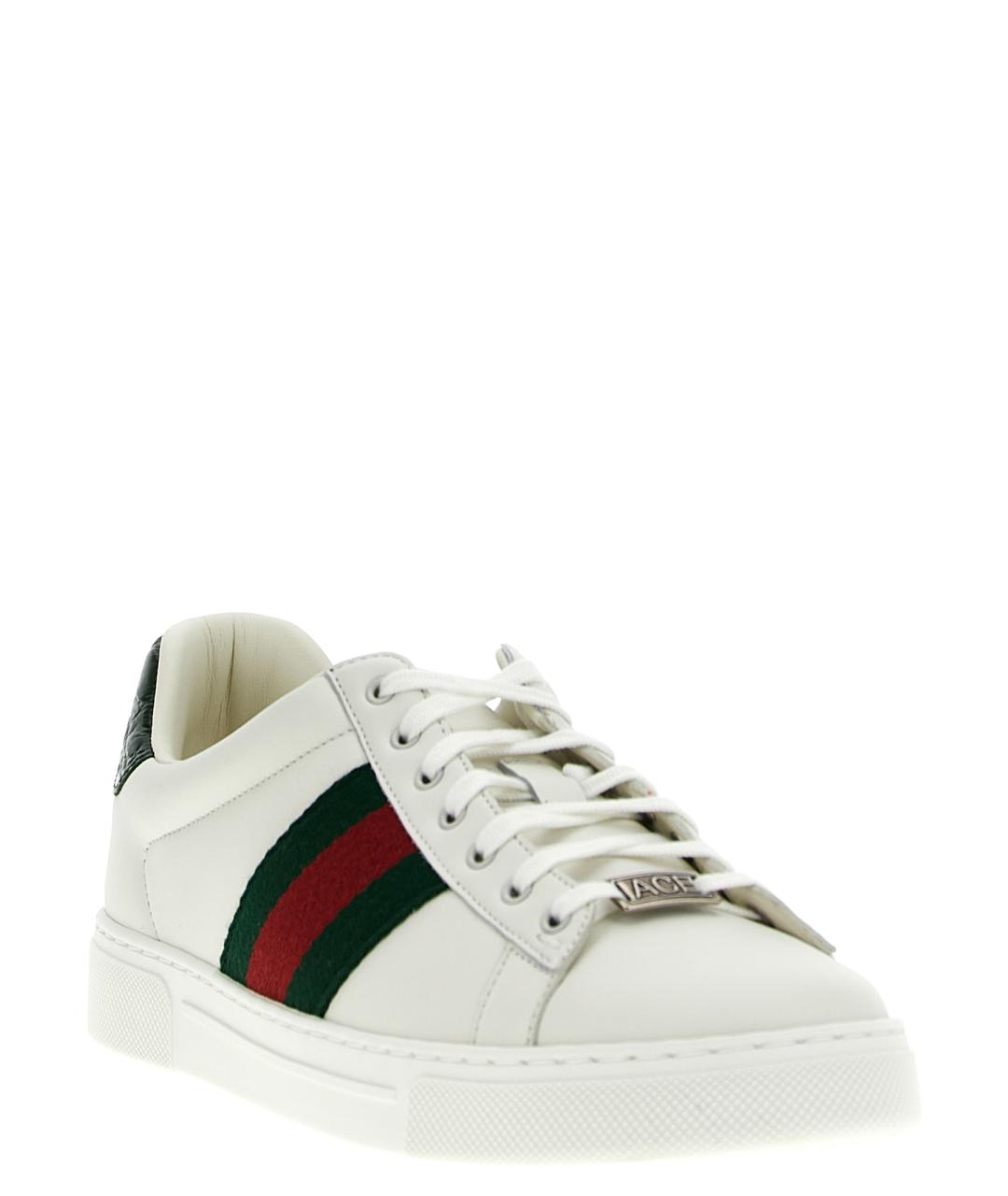 GUCCI Белые низкие кроссовки / кеды, фото 2