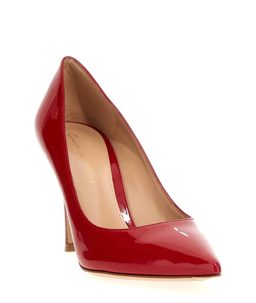 GIANVITO ROSSI Красные кожаные туфли, фото 2