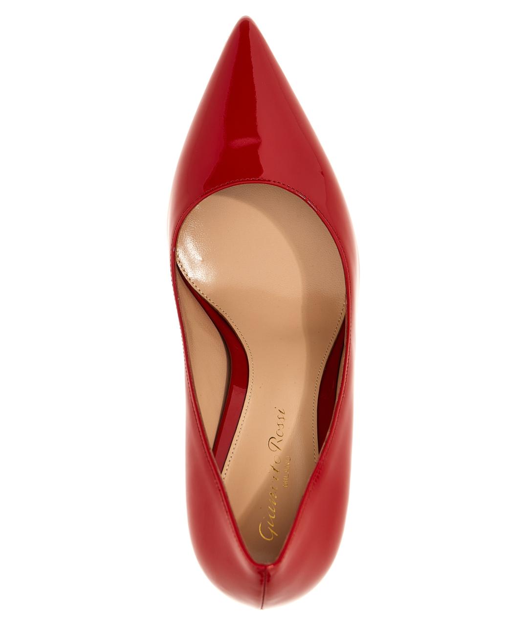 GIANVITO ROSSI Красные кожаные туфли, фото 4