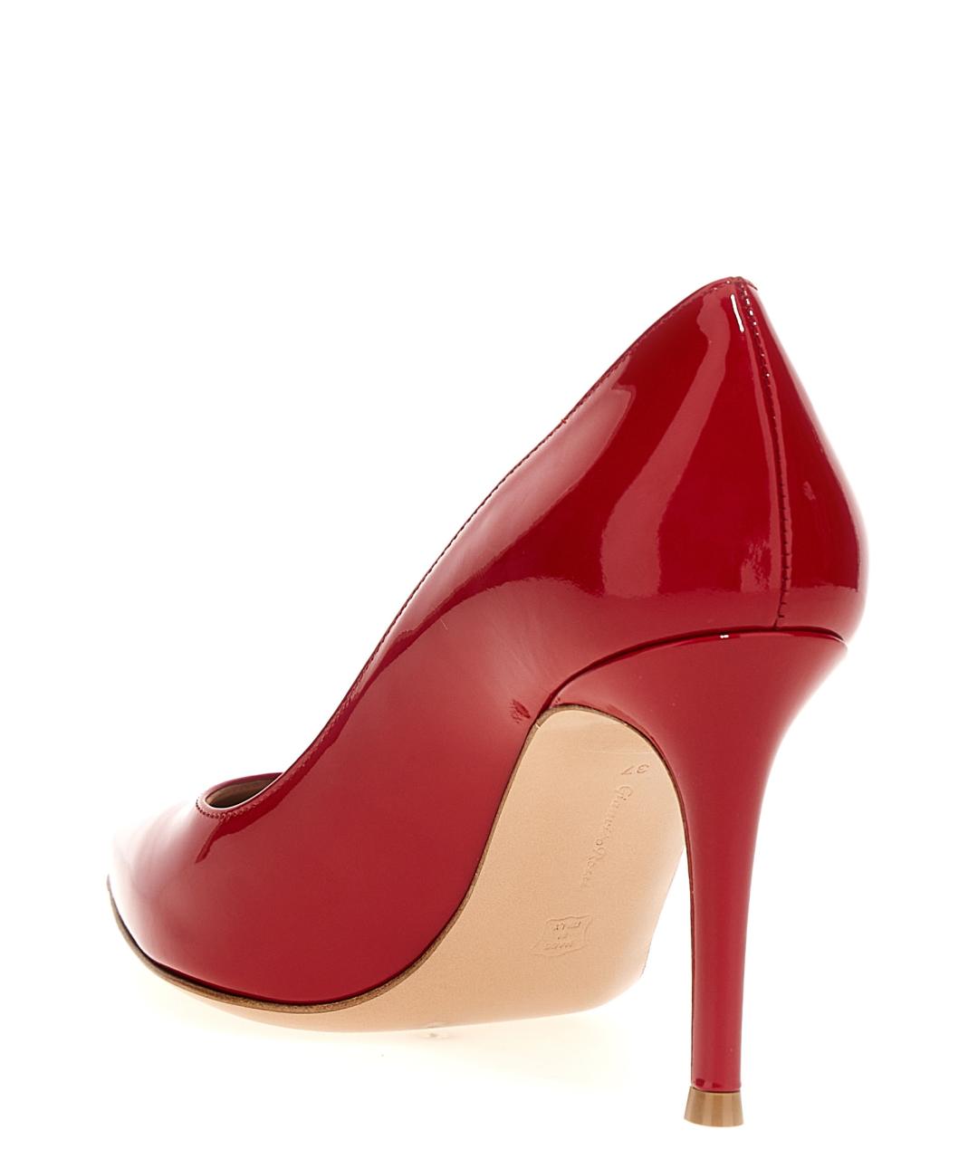 GIANVITO ROSSI Красные кожаные туфли, фото 3