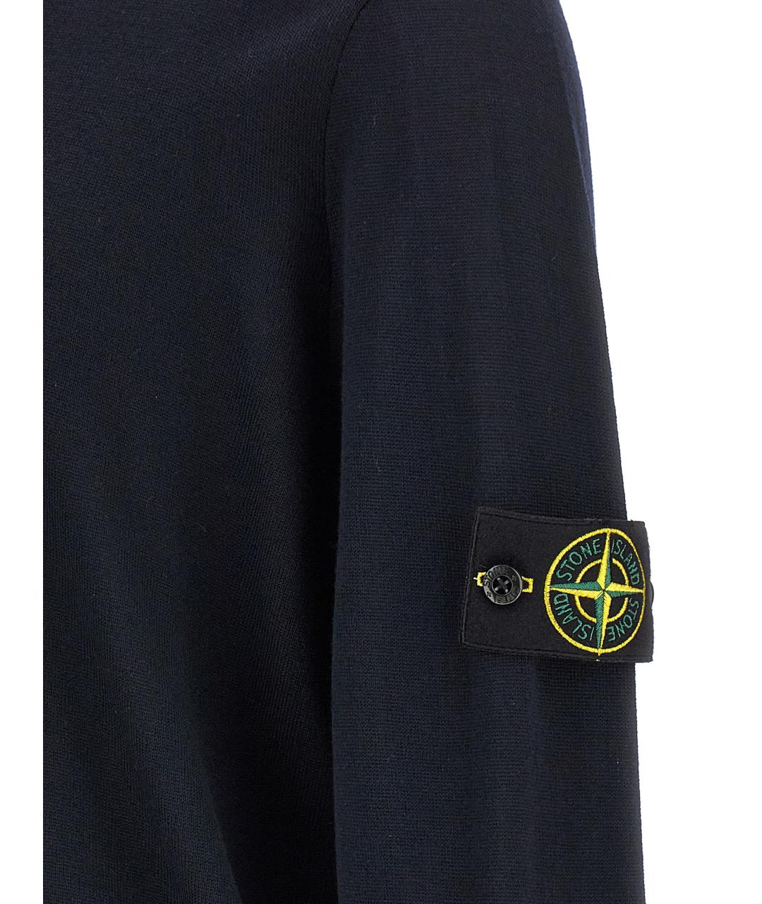 STONE ISLAND Синий шерстяной джемпер / свитер, фото 4