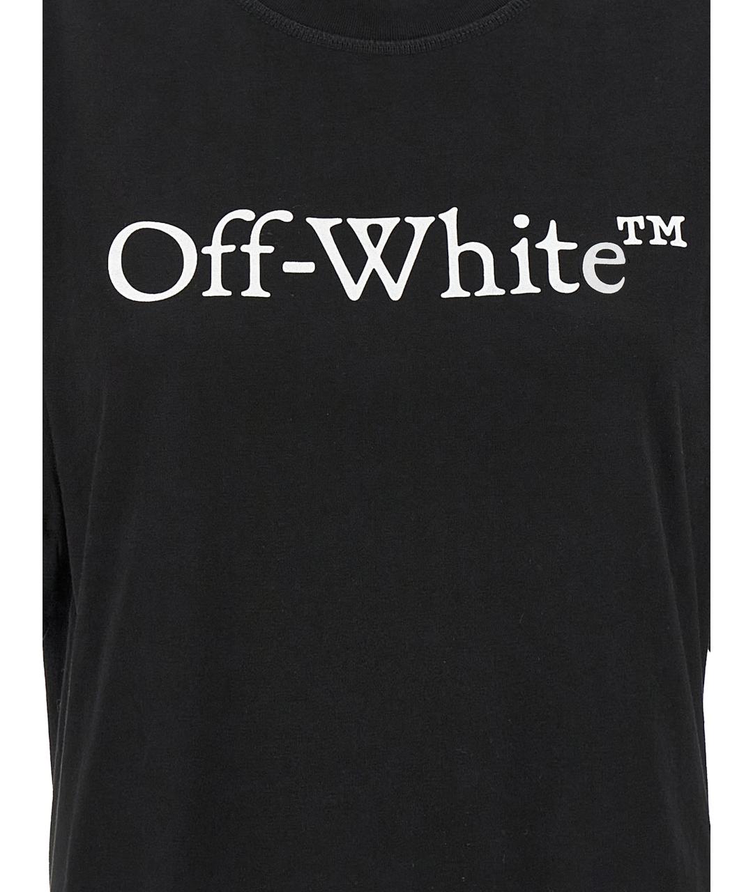 OFF-WHITE Черная хлопковая футболка, фото 4