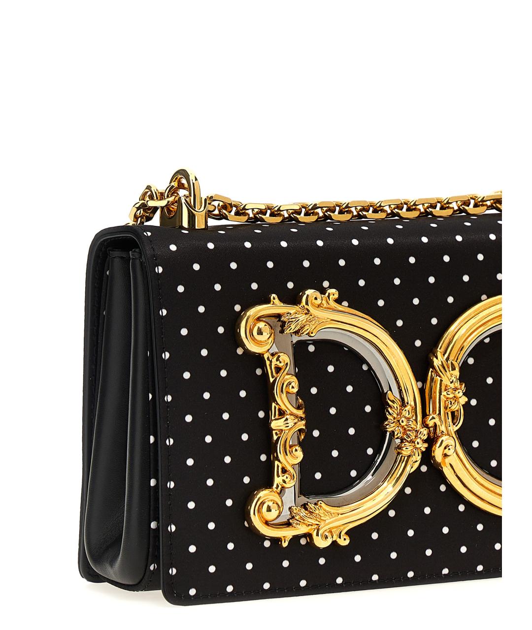 DOLCE&GABBANA Черная синтетическая сумка через плечо, фото 3