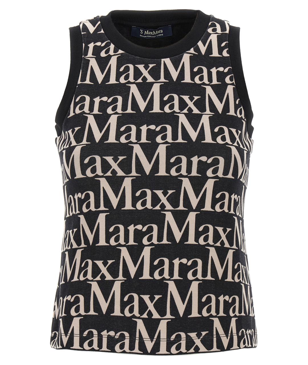 'S MAX MARA Черная хлопковая майка, фото 1