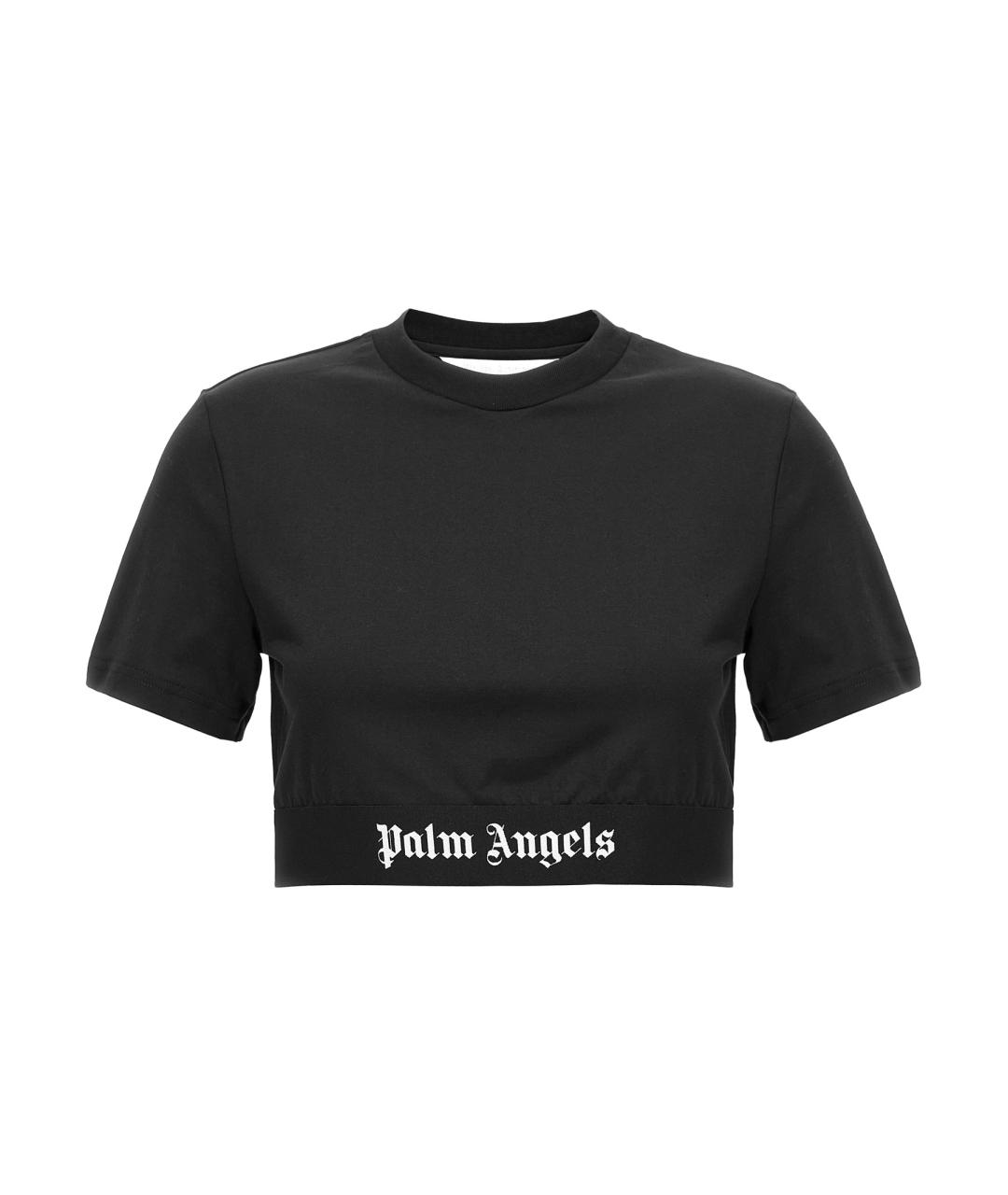 PALM ANGELS Черная хлопковая футболка, фото 1