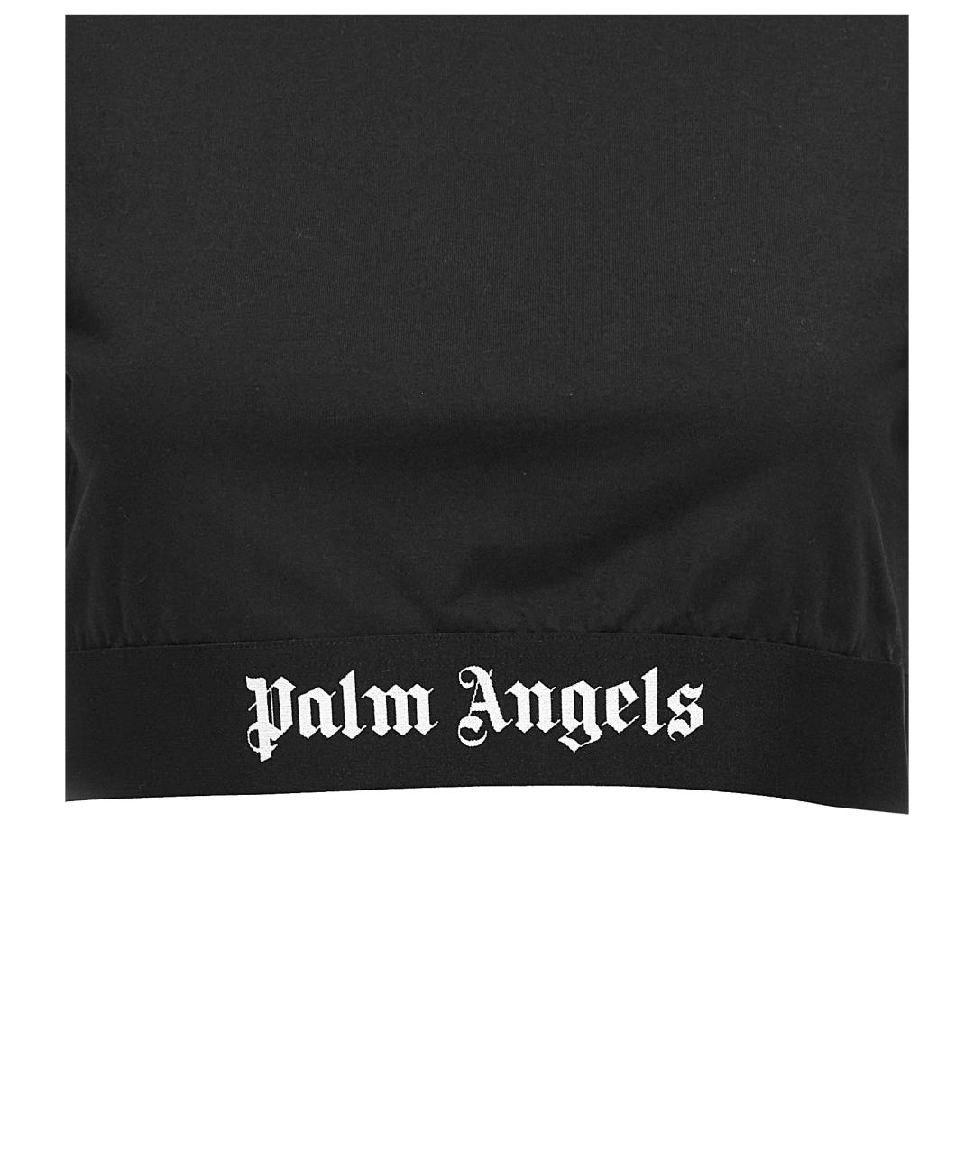 PALM ANGELS Черная хлопковая футболка, фото 4