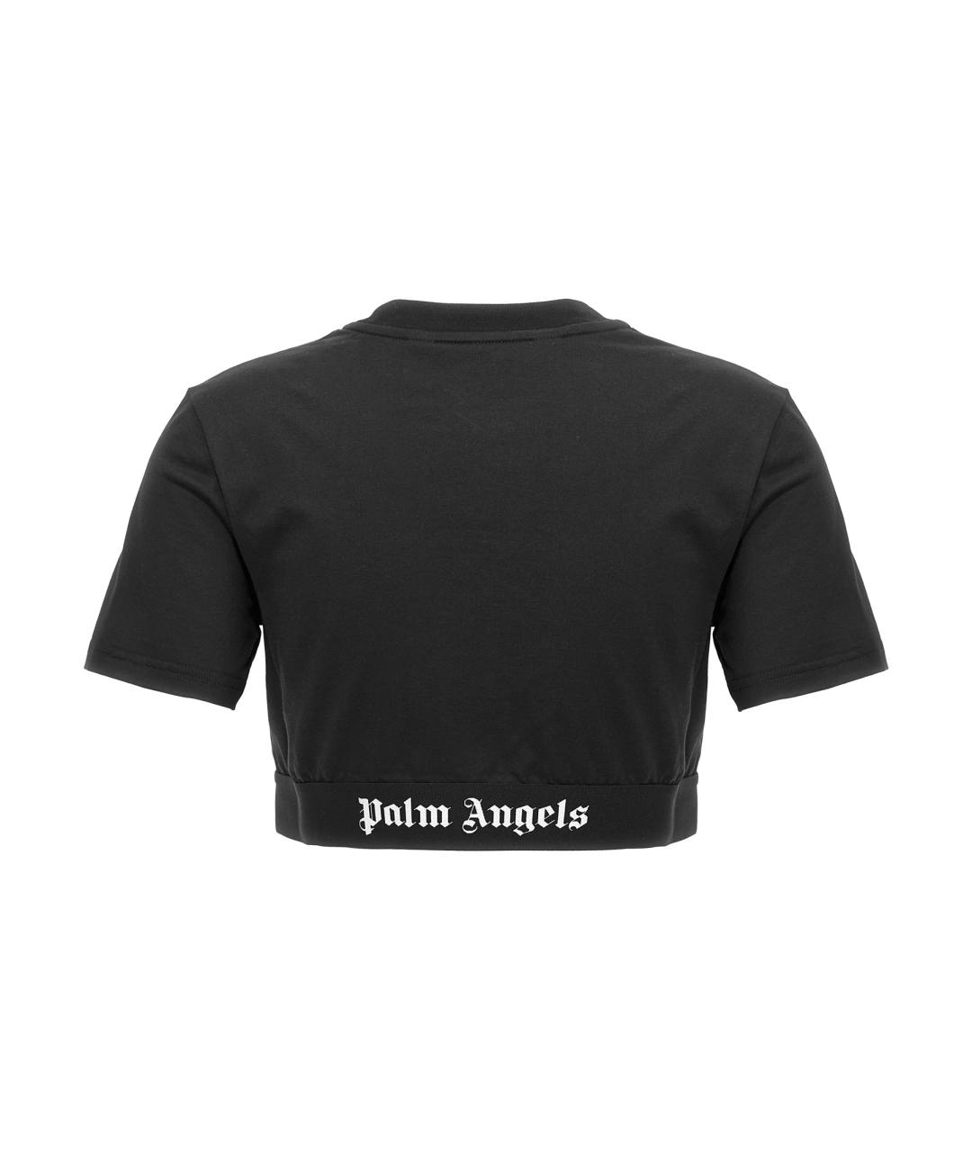 PALM ANGELS Черная хлопковая футболка, фото 2