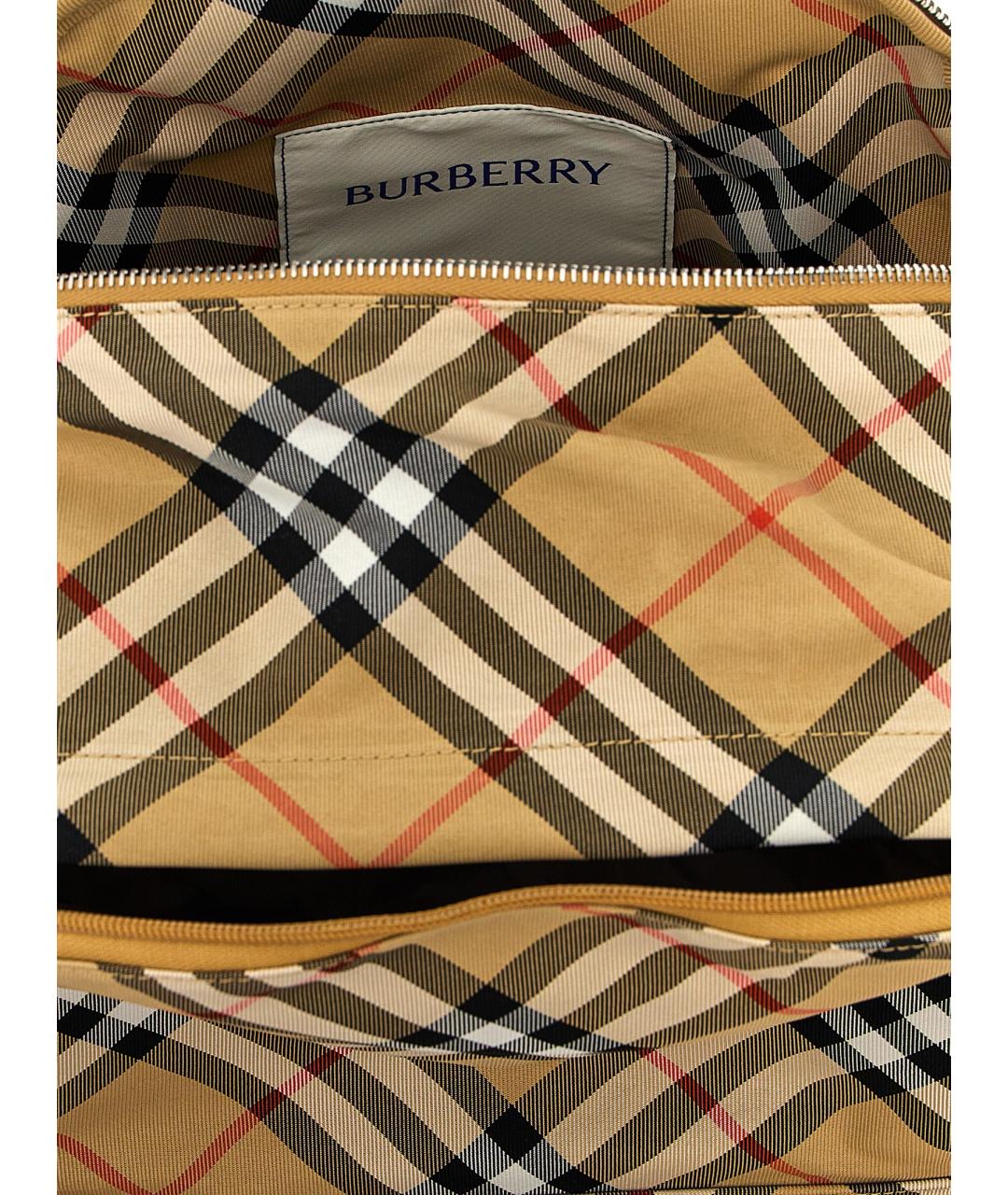 BURBERRY Бежевый синтетический рюкзак, фото 4