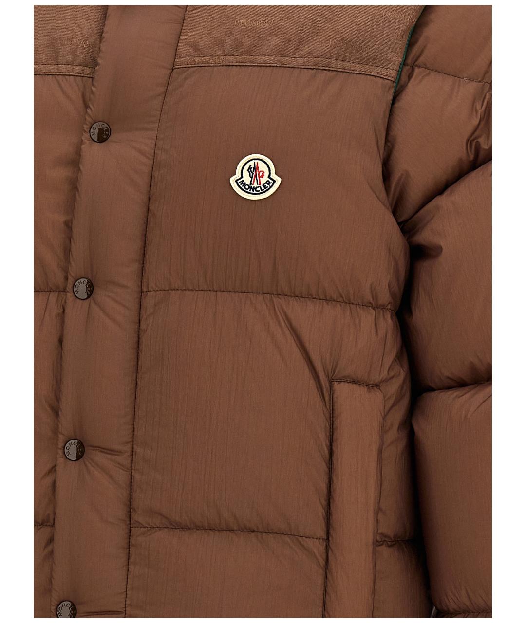 MONCLER Коричневая полиамидовая парка, фото 6