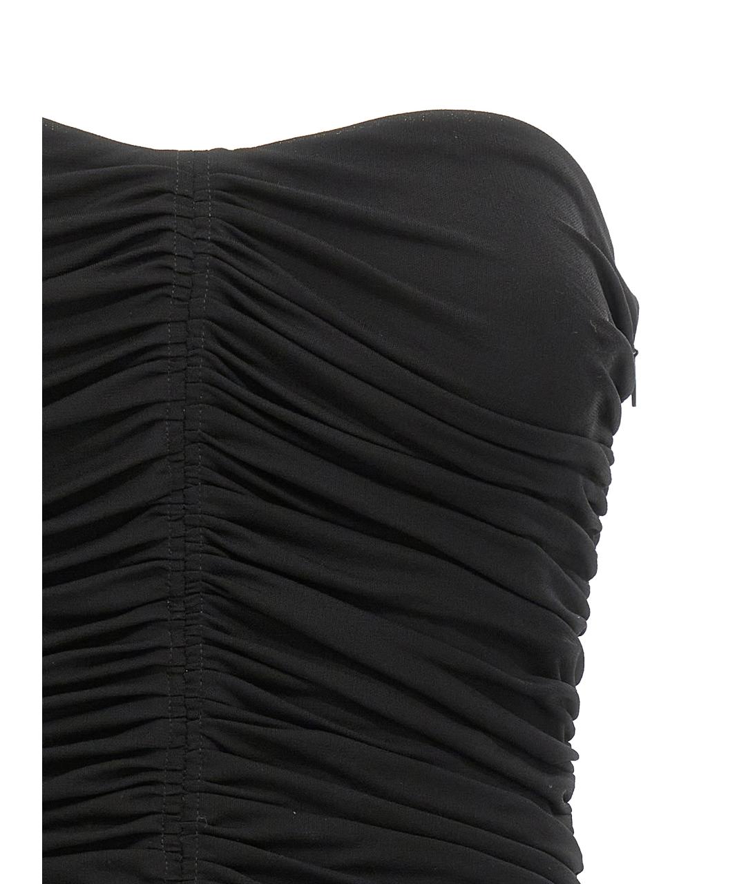 SAINT LAURENT Черная вискозная майка, фото 3
