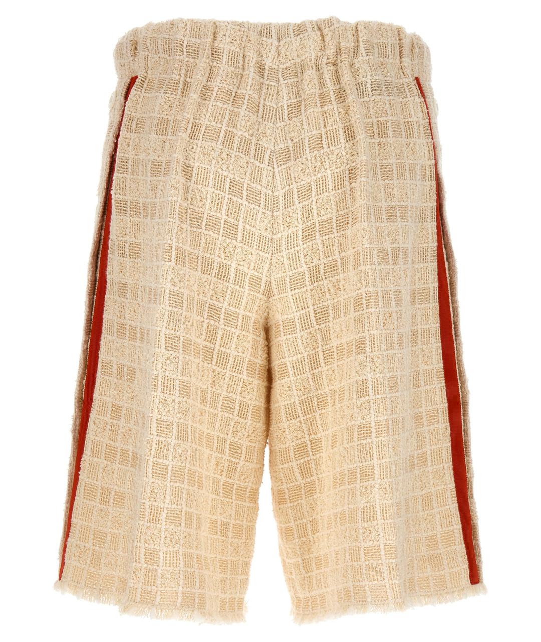 GUCCI Бежевые хлопковые шорты, фото 2